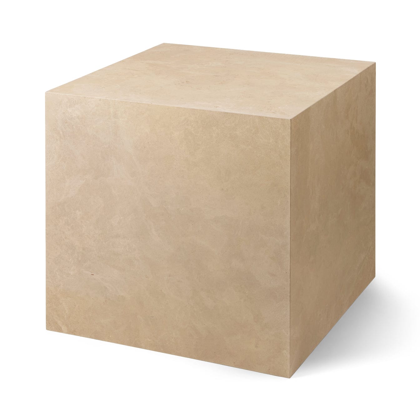 Mater Cube side table in Coffee Waste Light made from recycled coffee shell composite