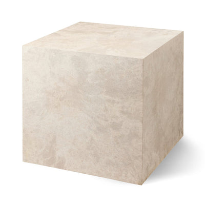 Mater Cube in Wood Waste Grey showcasing monolithic cube design
