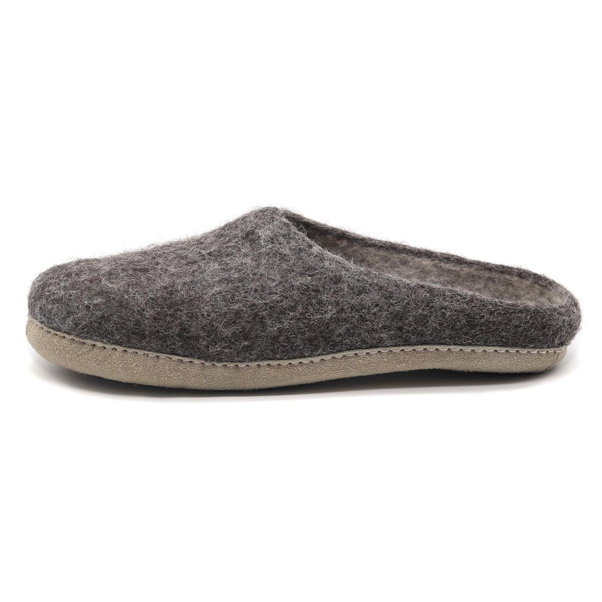 Men's Astoria wool house slipper in Slate, side view