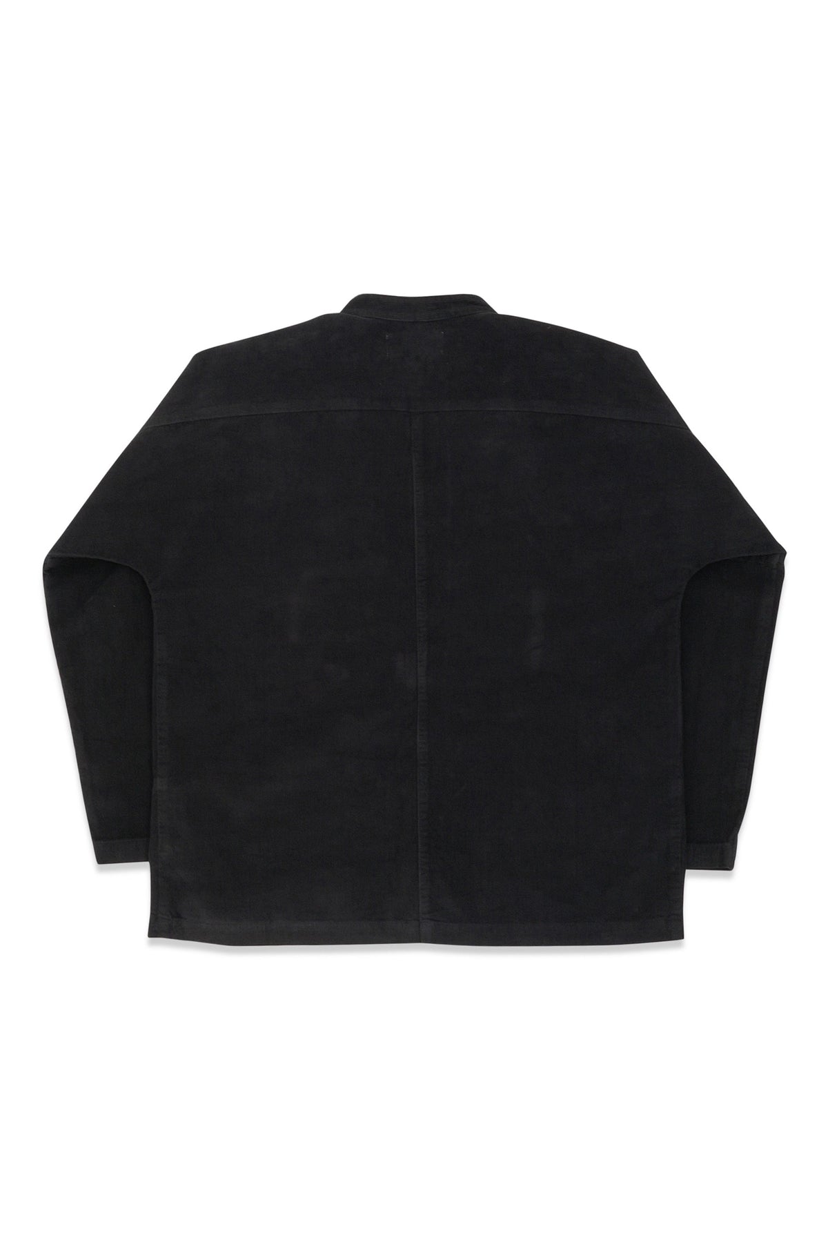 Back product view of the black Raj corduroy coat.