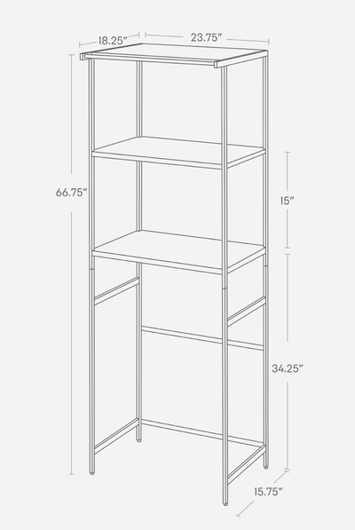 Storage Rack - 67-Inch (Fridge) (67" H)  - Steel