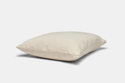 American Blossom Linens adjustable wool-filled pillow with a natural organic cotton twill cover