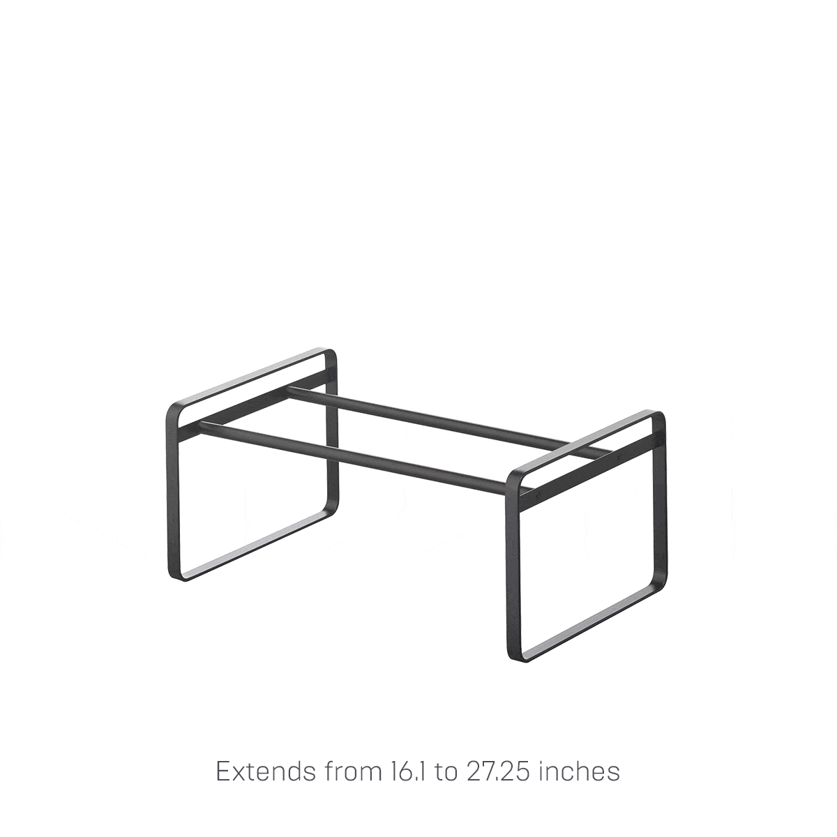 Stackable Shoe Rack (7" H)  - Steel Expanded Black