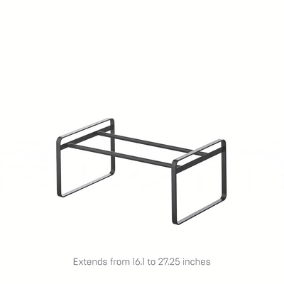 Stackable Shoe Rack (7" H)  - Steel Expanded Black