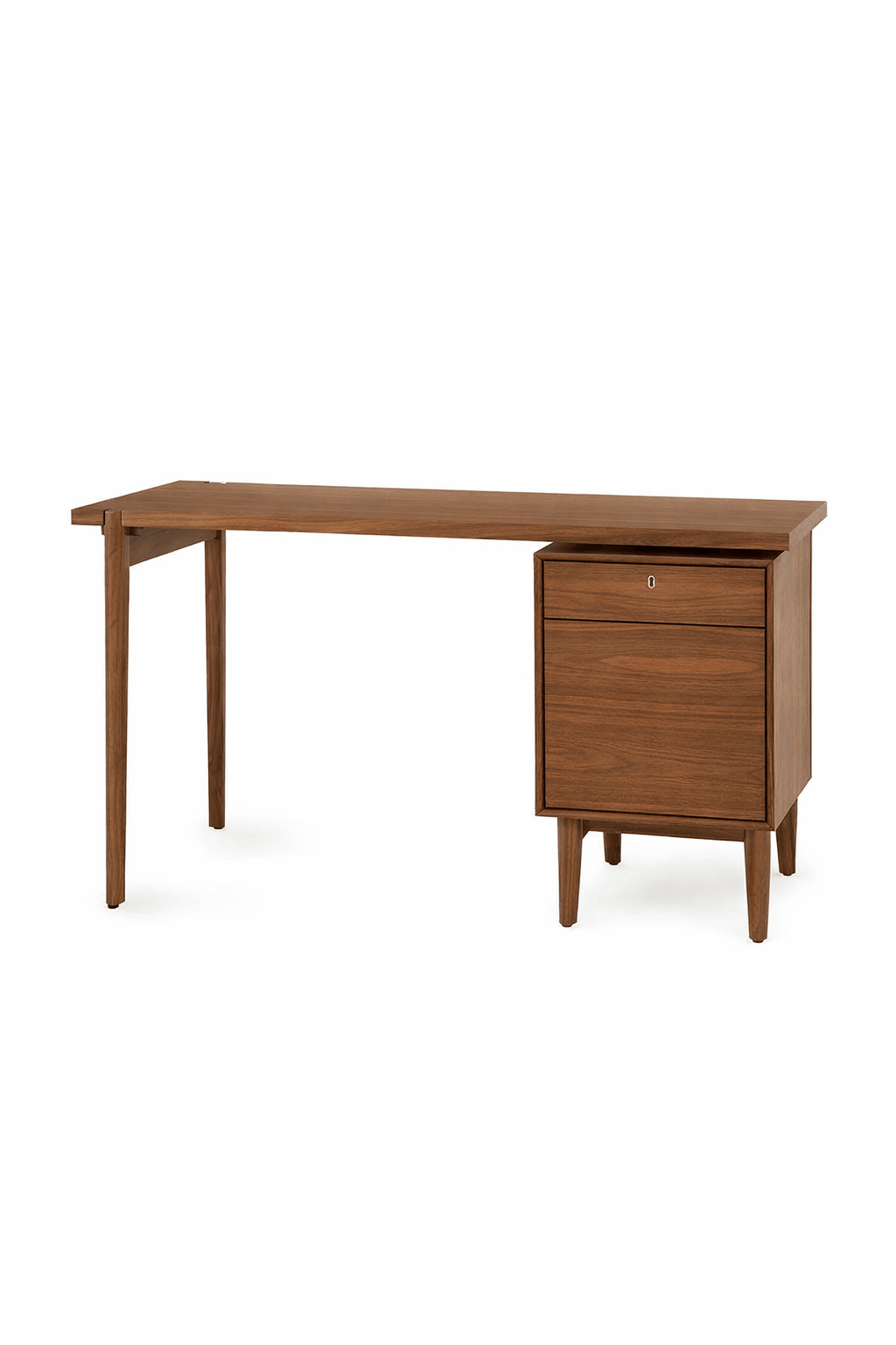 WING Desk in Japanese Oak Medium Brown, AI rendering of wood type and finish