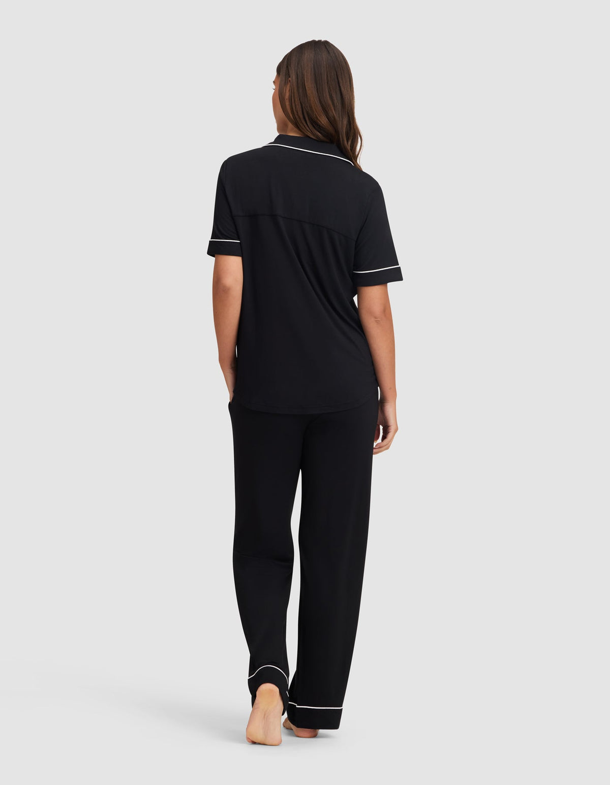 Women's Bamboo Stretch-Knit Short Sleeve & Pant Pajama Set