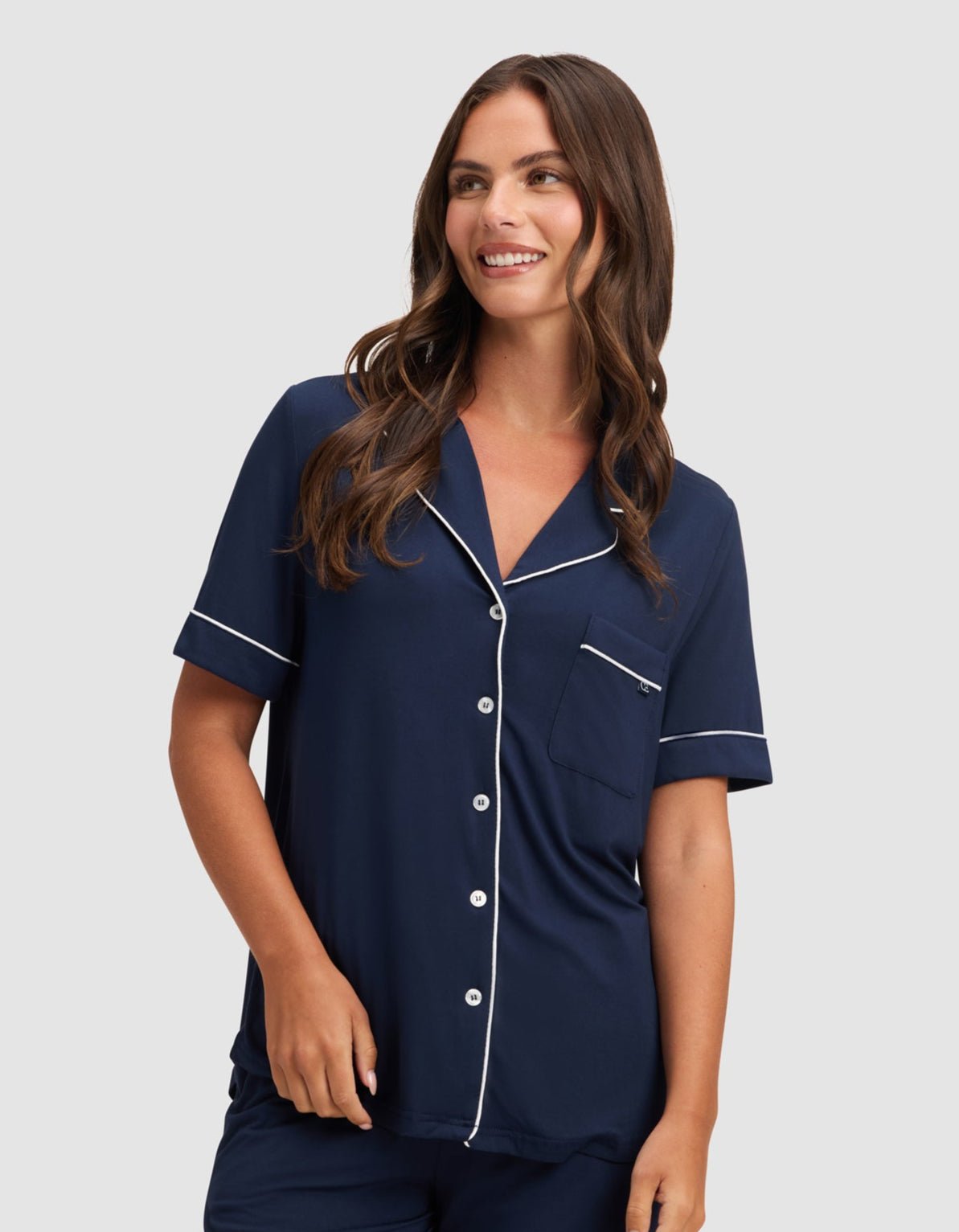 Women's Bamboo Stretch-Knit Short Sleeve & Pant Pajama Set