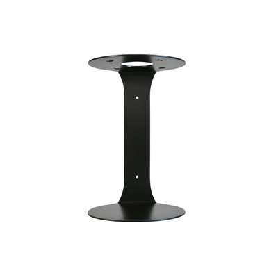 Black hourglass-shaped metal support component shown upright on a white background.