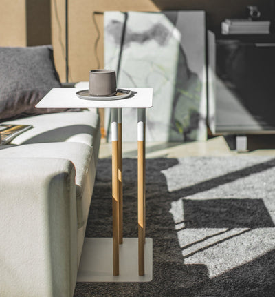 C Side Table (22" H)  - Steel & Wood