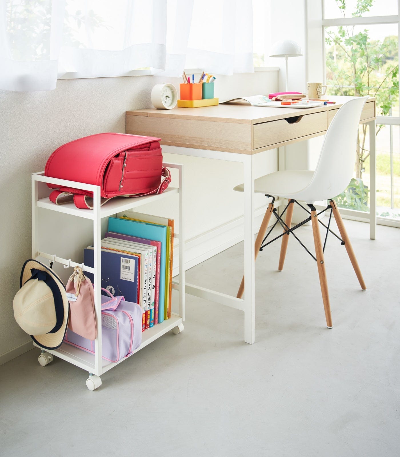Two-Tier Hideaway Storage Cart (24" H)  - Steel