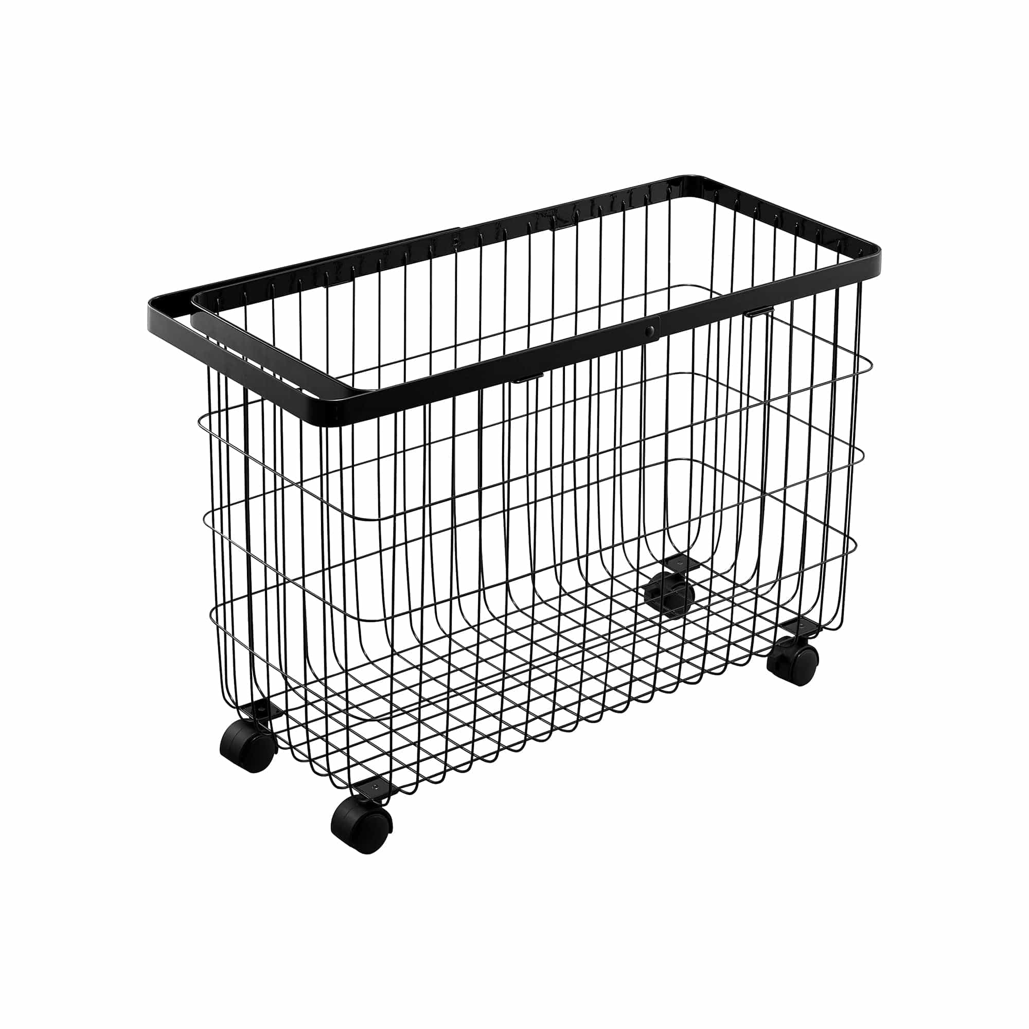 Rolling Wire Basket (14.8" H)  - Steel