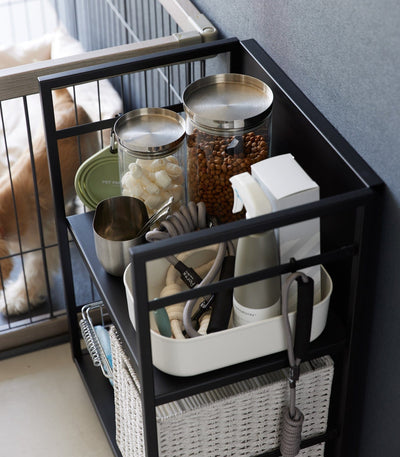 Two-Tier Hideaway Storage Cart (24" H)  - Steel