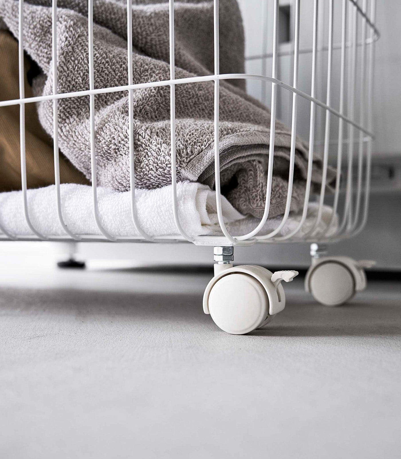 Rolling Wire Basket (14.8" H)  - Steel