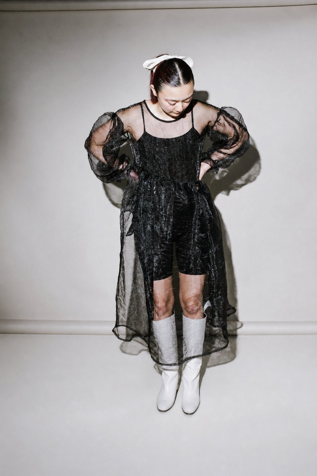 Jayme Dress in Black Organza