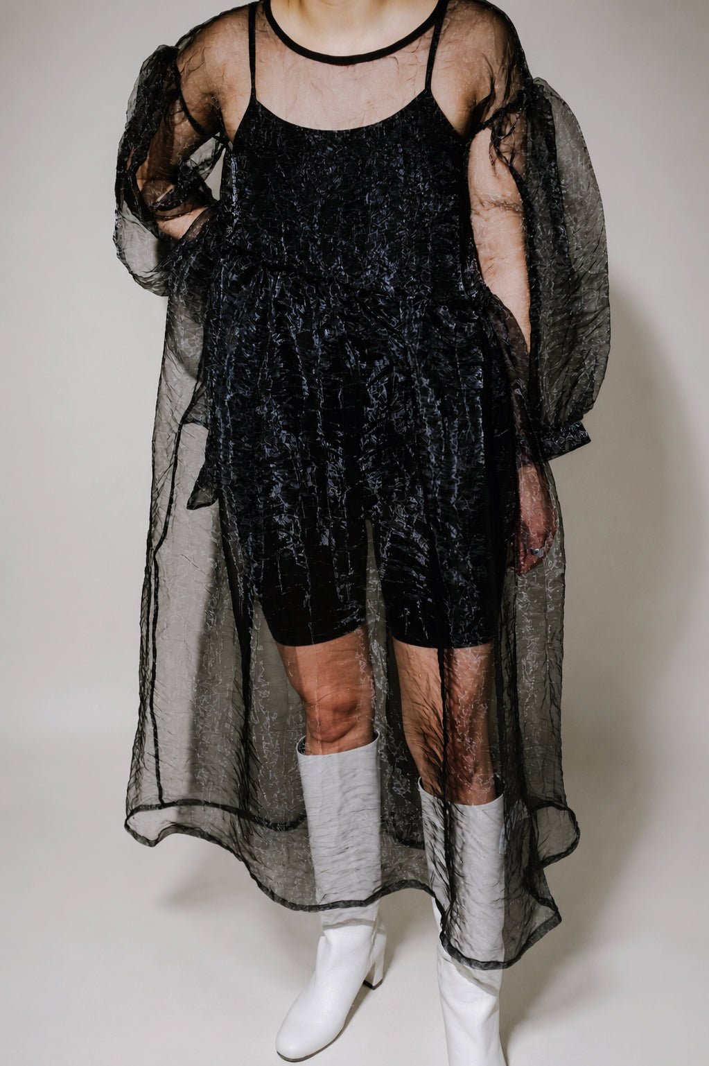 Jayme Dress in Black Organza