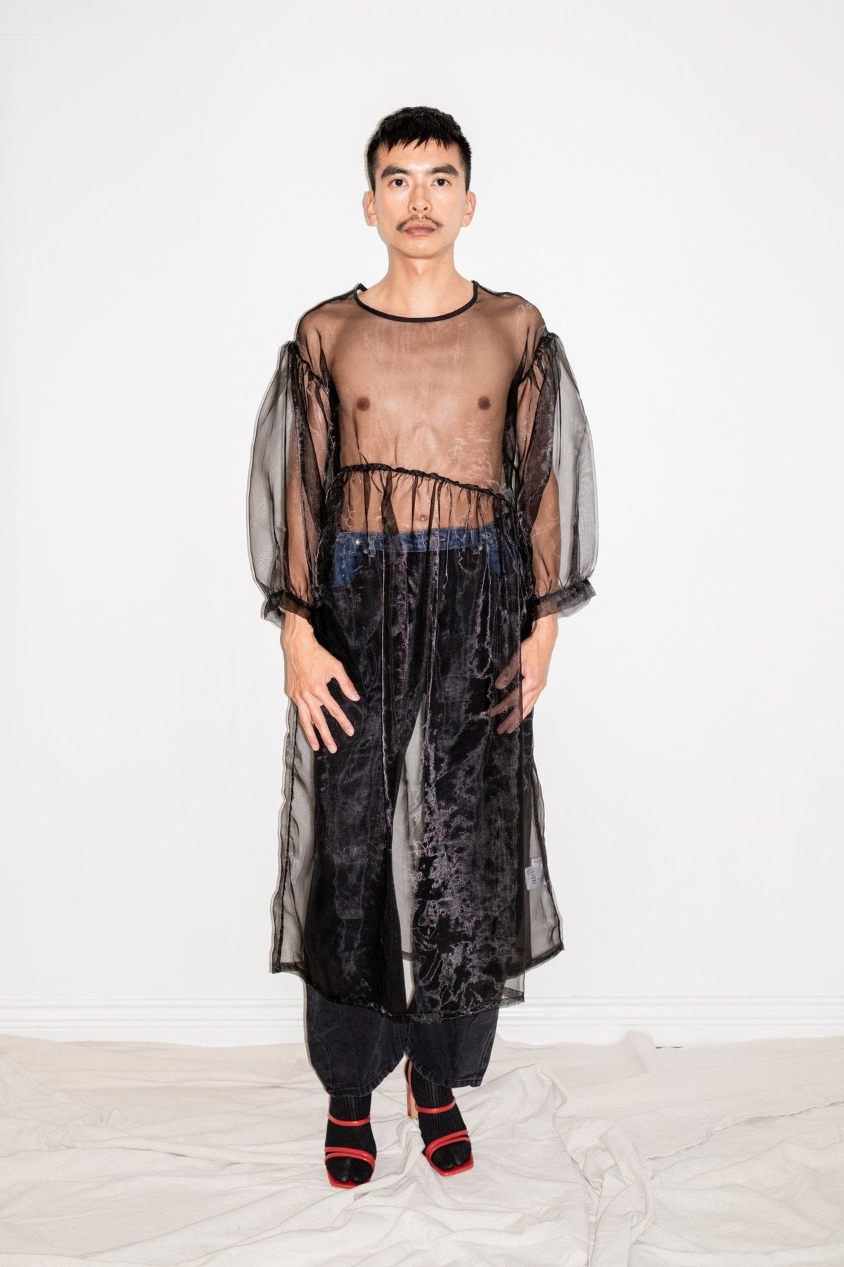 Jayme Dress in Black Organza