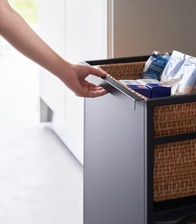 Two-Tier Hideaway Storage Cart (24" H)  - Steel