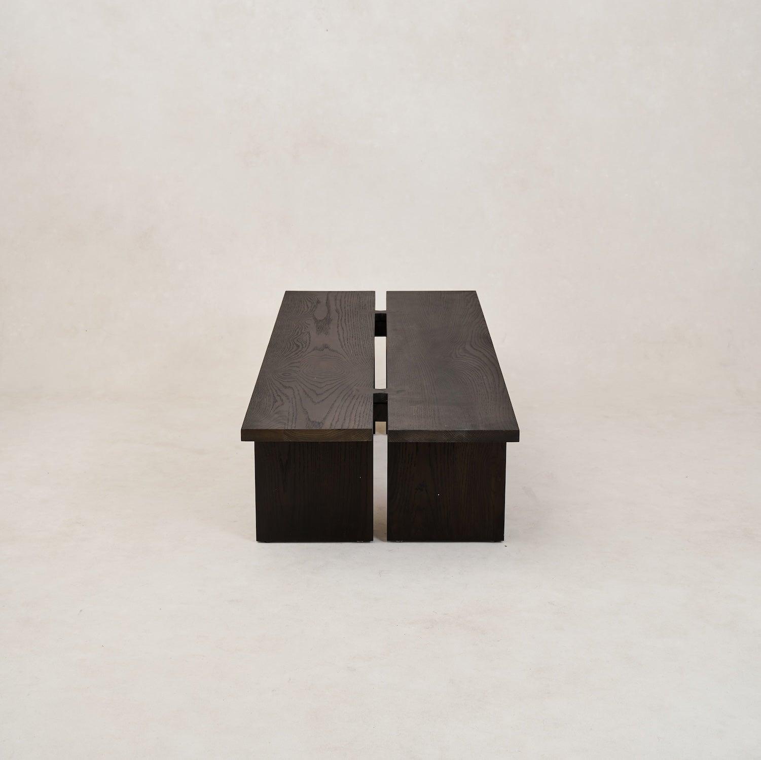 Kyoto coffee table in charcoal, low-profile minimalist silhouette