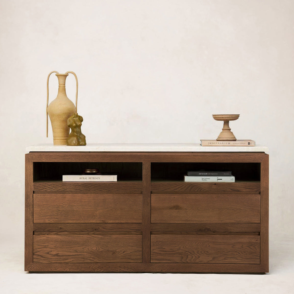 Sofita Marble Dresser - Mocha