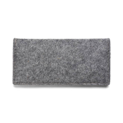 Kyrgies Travel Wallet handcrafted from natural wool felt with vegetable-tanned leather detailing