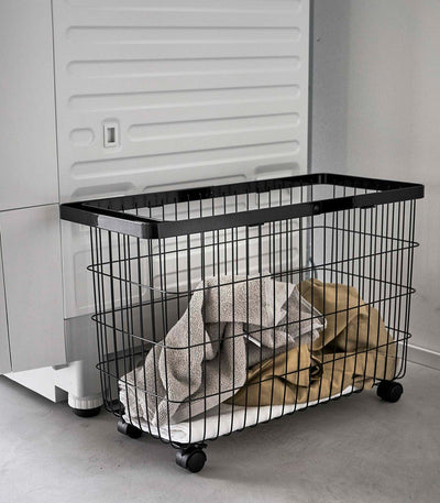 Rolling Wire Basket (14.8" H)  - Steel