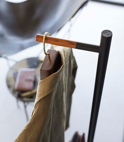 Coat Rack (63.98" H)  - Steel + Wood