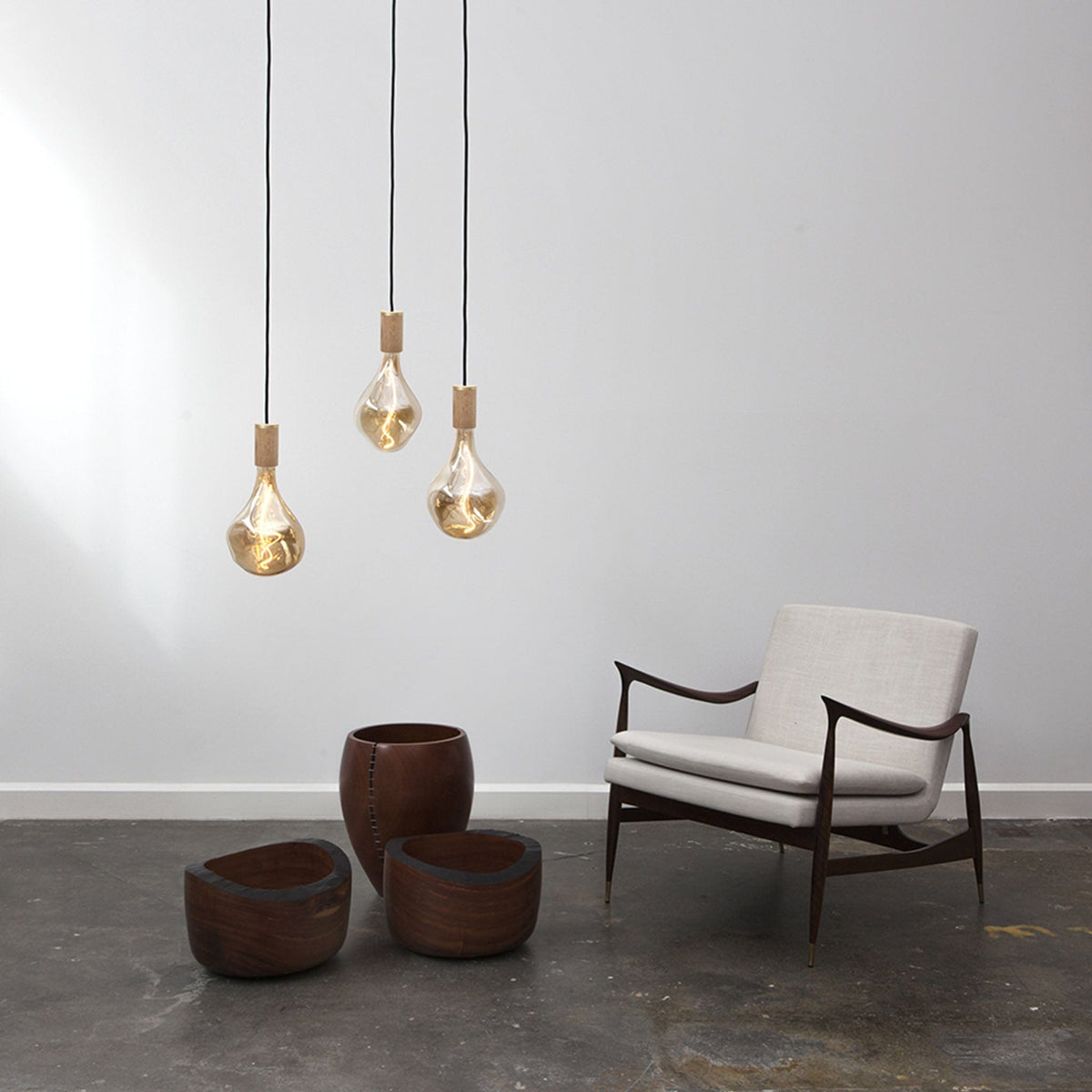Voronoi II Pendant Light in Oak