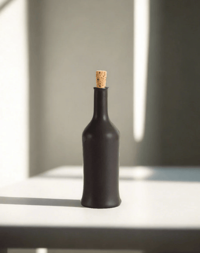 Stoneware Olive Oil Dispenser - Brutto 21 oz in Black