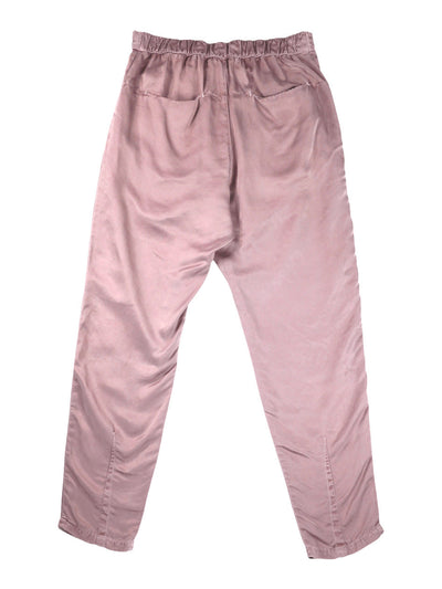Back product view of blush pink Souk pants with an elastic waistband.