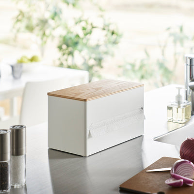 Paper Towel Dispenser - Steel + Wood