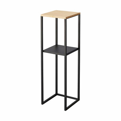 Two-Tier Display & Storage Shelf (31.5" H)  - Steel + Wood