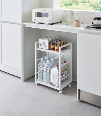 Two-Tier Hideaway Storage Cart (24" H)  - Steel