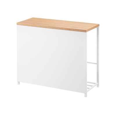 Entryway Storage Organizer & Bench (18" H)  - Steel + Wood