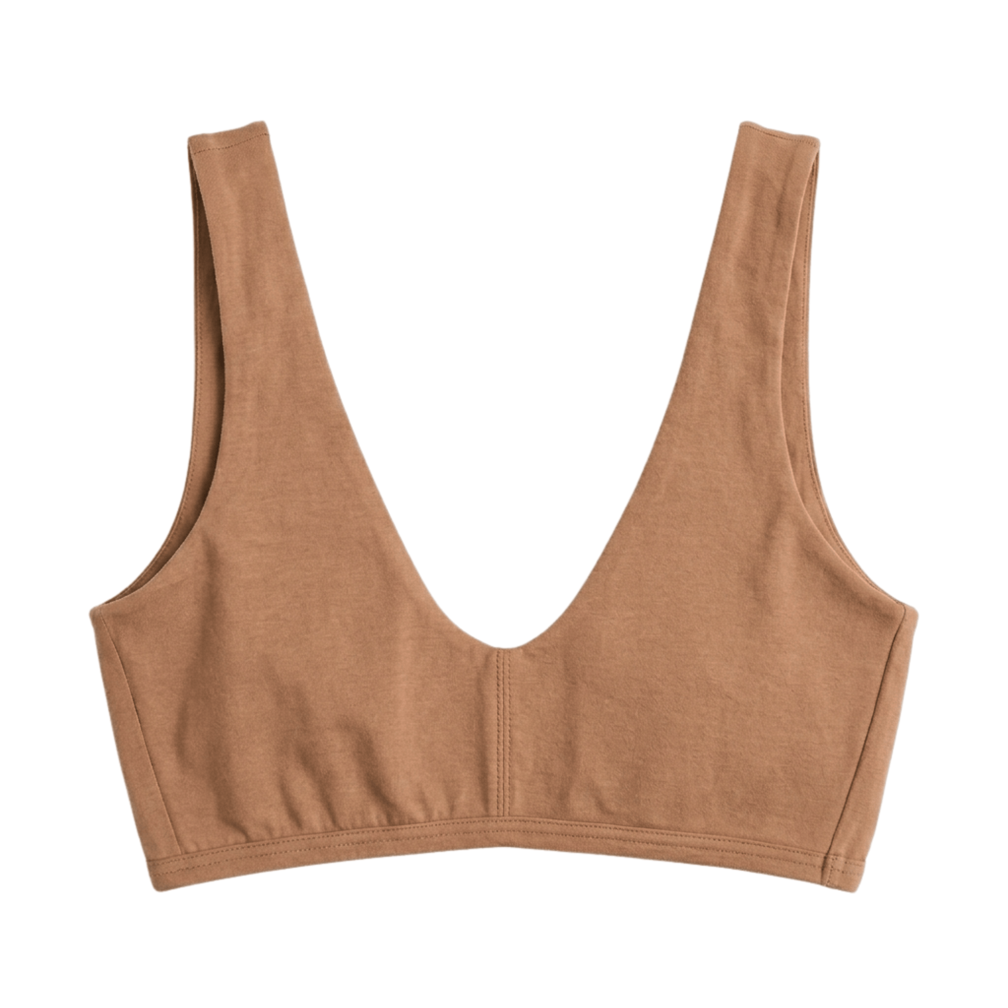 Organic Cotton Everyday Bralette by PROCLAIM in Maya Nude, a medium caramel-tone organic cotton color
