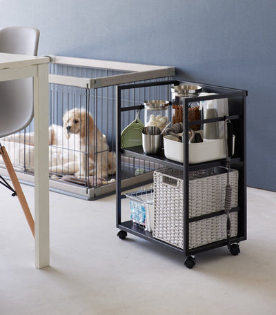 Two-Tier Hideaway Storage Cart (24" H)  - Steel