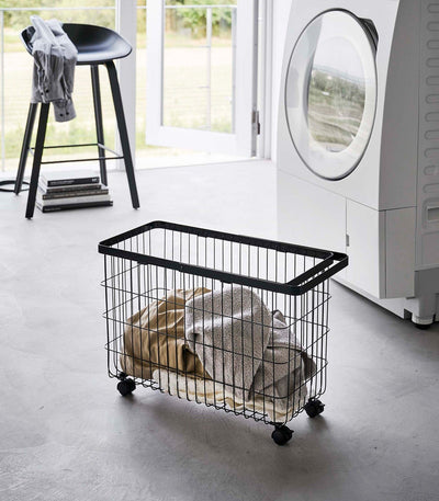 Rolling Wire Basket (14.8" H)  - Steel