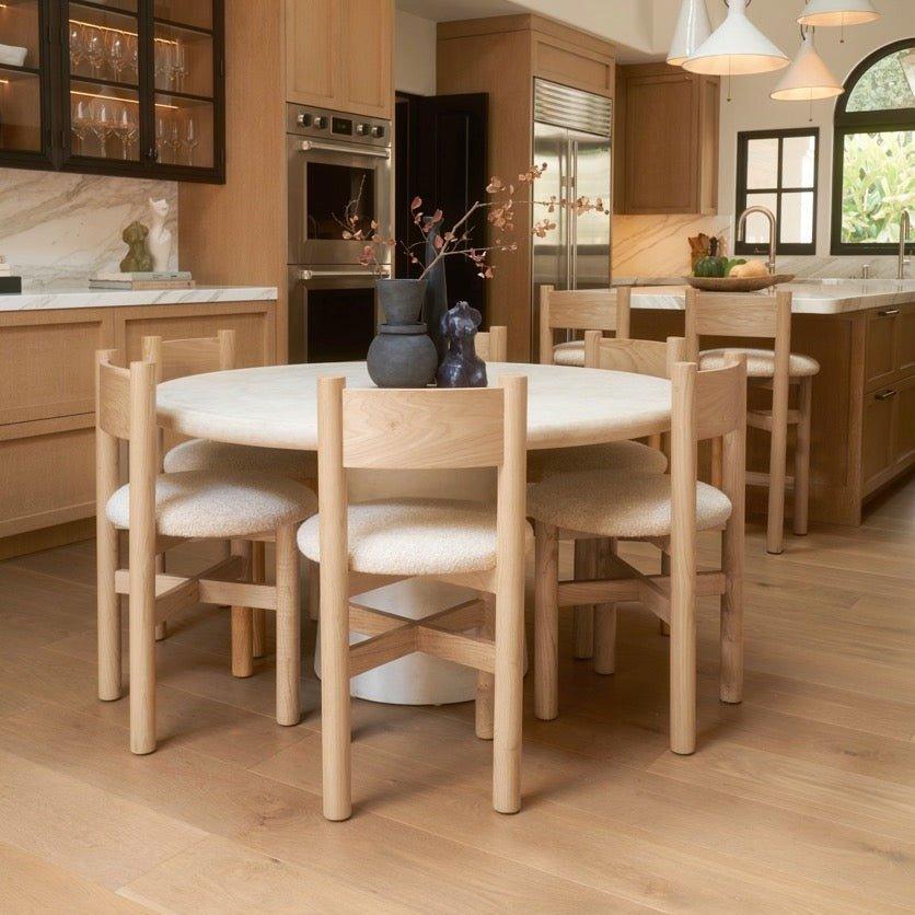 Teddy Dining Chair - Natural in a shared dining and kitchen space