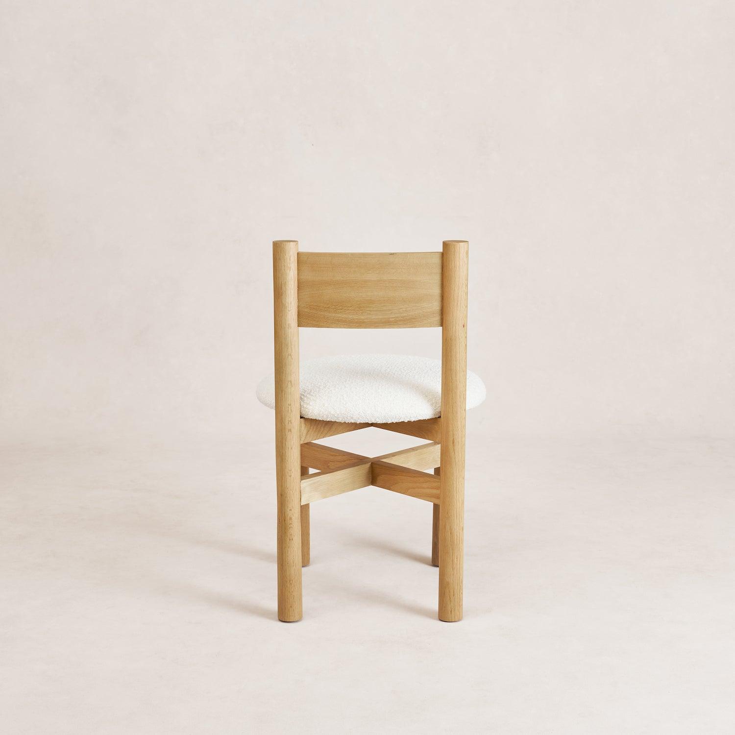 Teddy Dining Chair - White Oak Back View