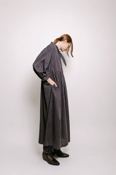 Therise Dress in Black Stripe