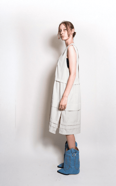 Tuck Dress in Seersucker