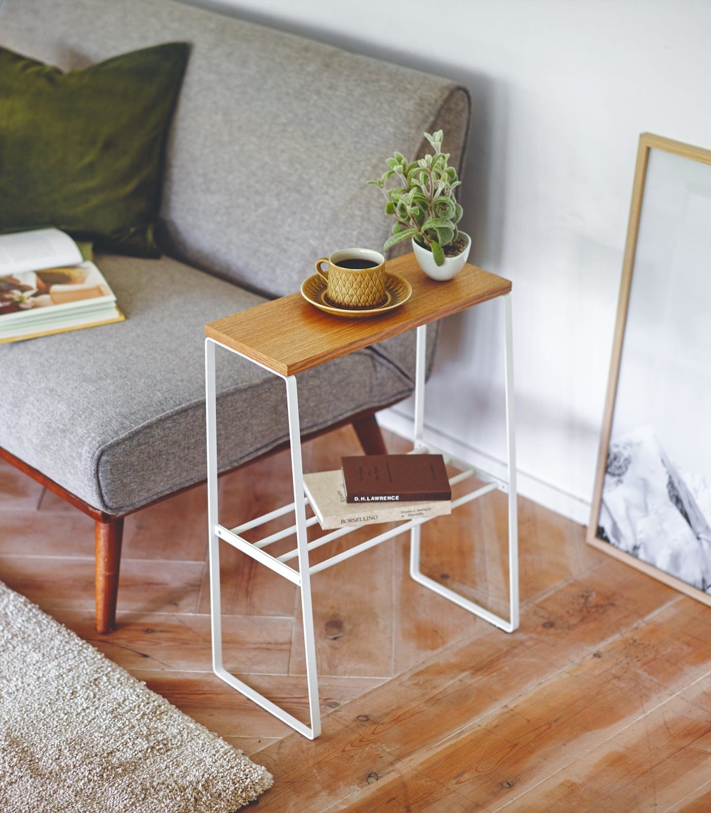 End Table (22" H)  - Steel + Wood