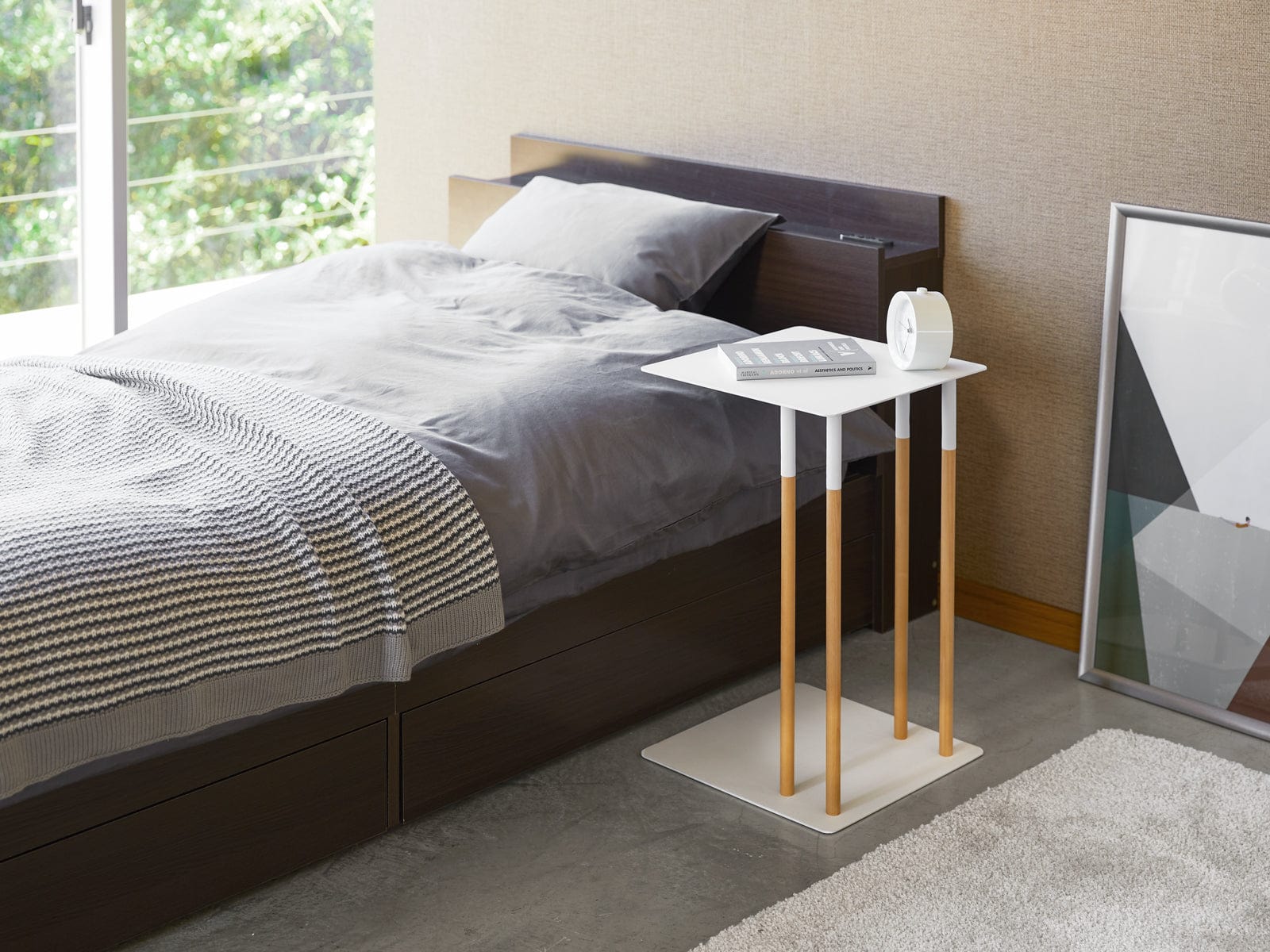 C Side Table (22" H)  - Steel & Wood
