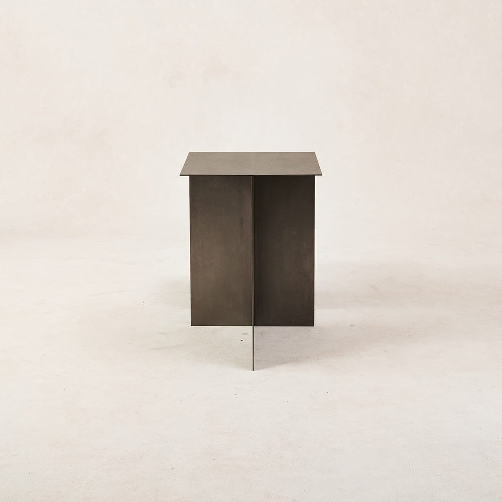 Valley Side Table - Stainless Steel Other Side View
