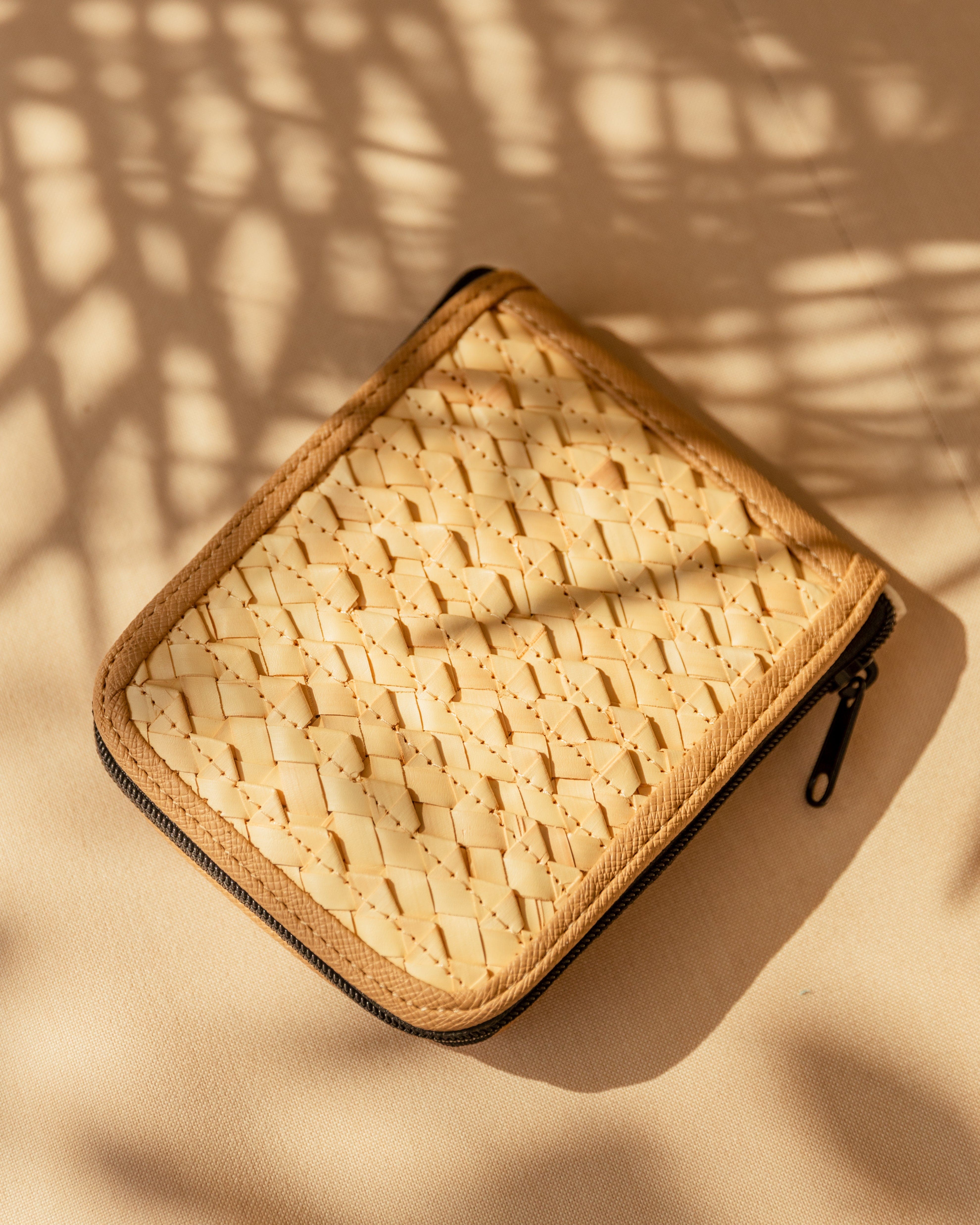 Rattan & Canvas Compact Eco Tote Bag