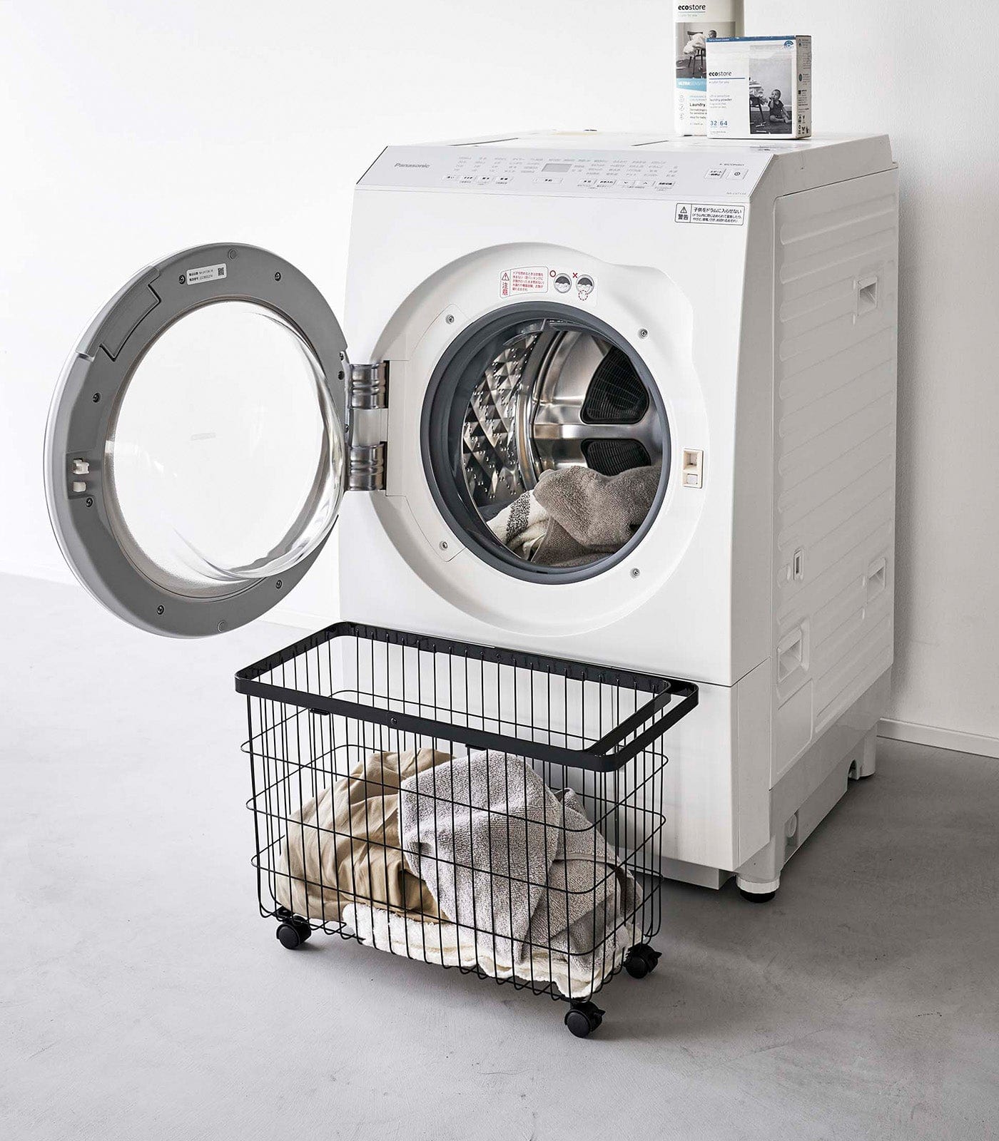 Rolling Wire Basket (14.8" H)  - Steel