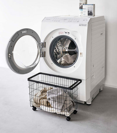 Rolling Wire Basket (14.8" H)  - Steel