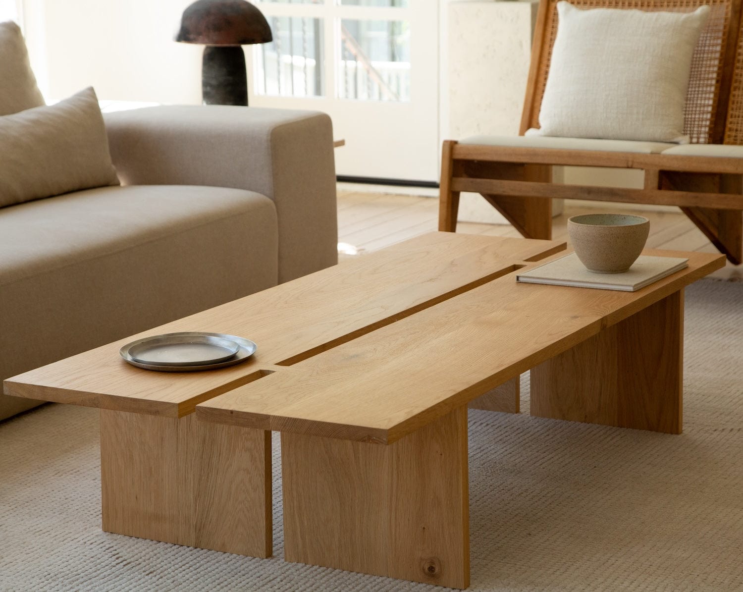 Kyoto Coffee Table by House of Leon styled in Japandi living room setting