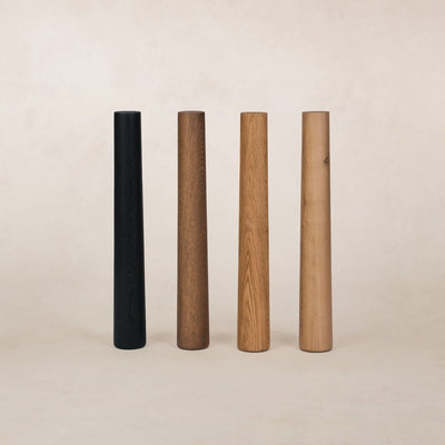 Four leg finishes for the Topa Topa Dining Tables