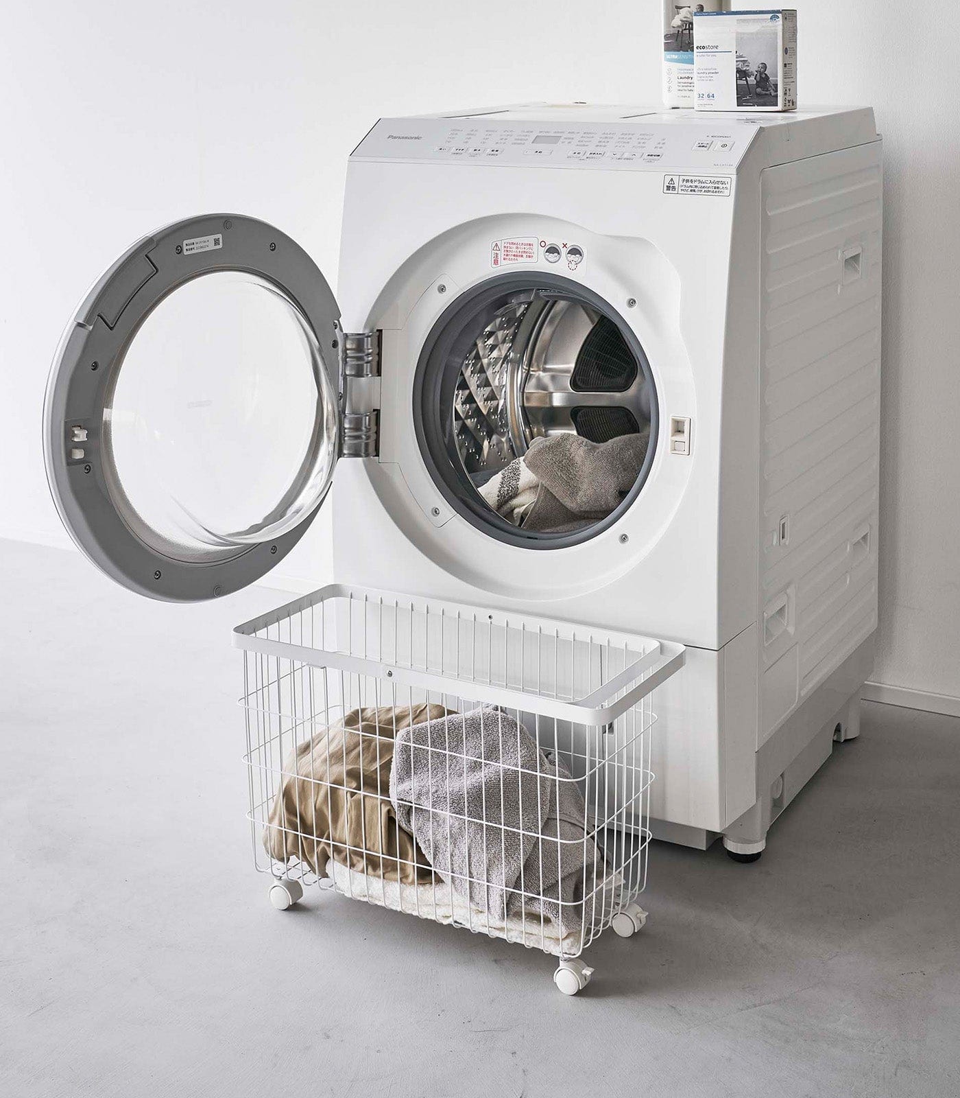Rolling Wire Basket (14.8" H)  - Steel