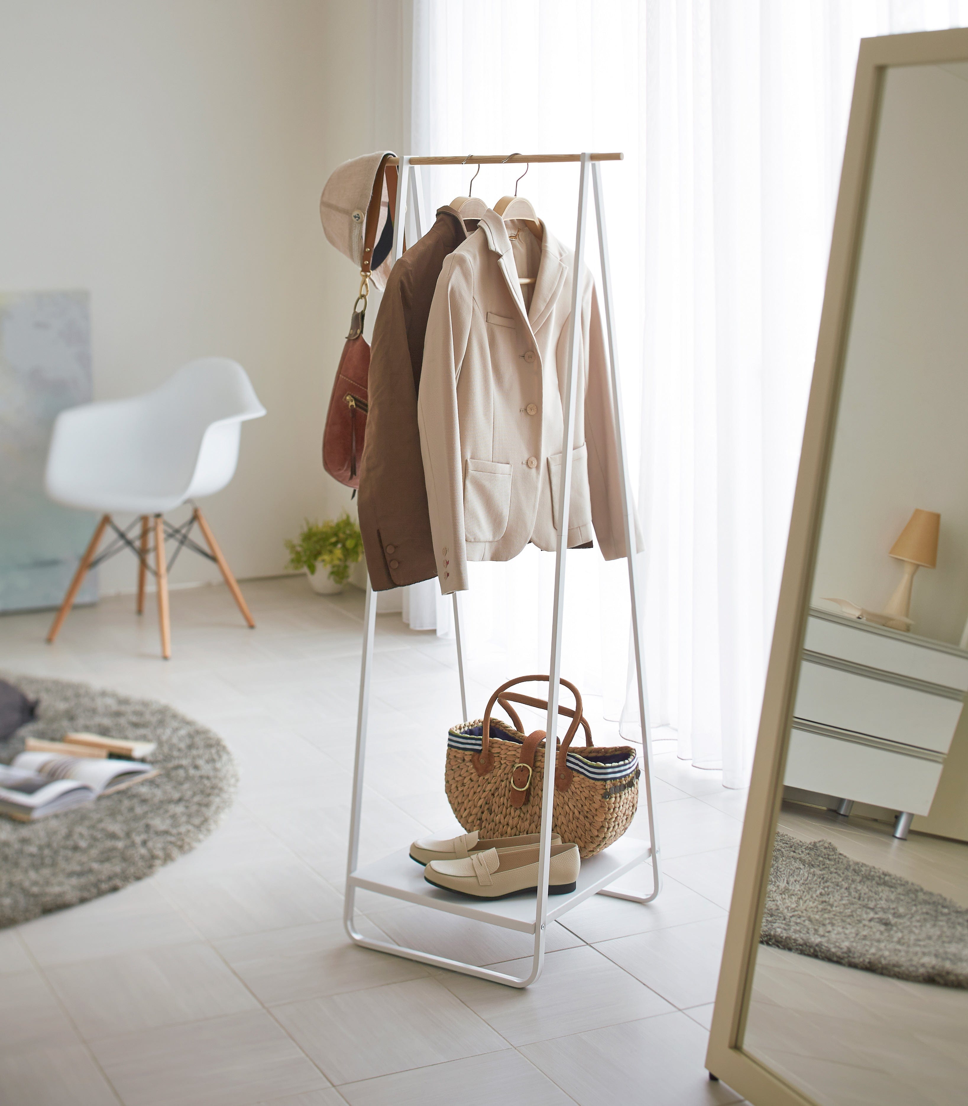 Coat Rack with Shelf (55" H)  - Steel